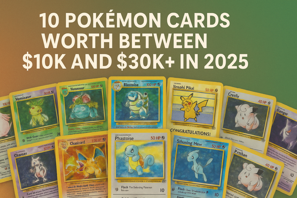 10 Pokémon Cards Worth Between $10K and $30K+ in 2025