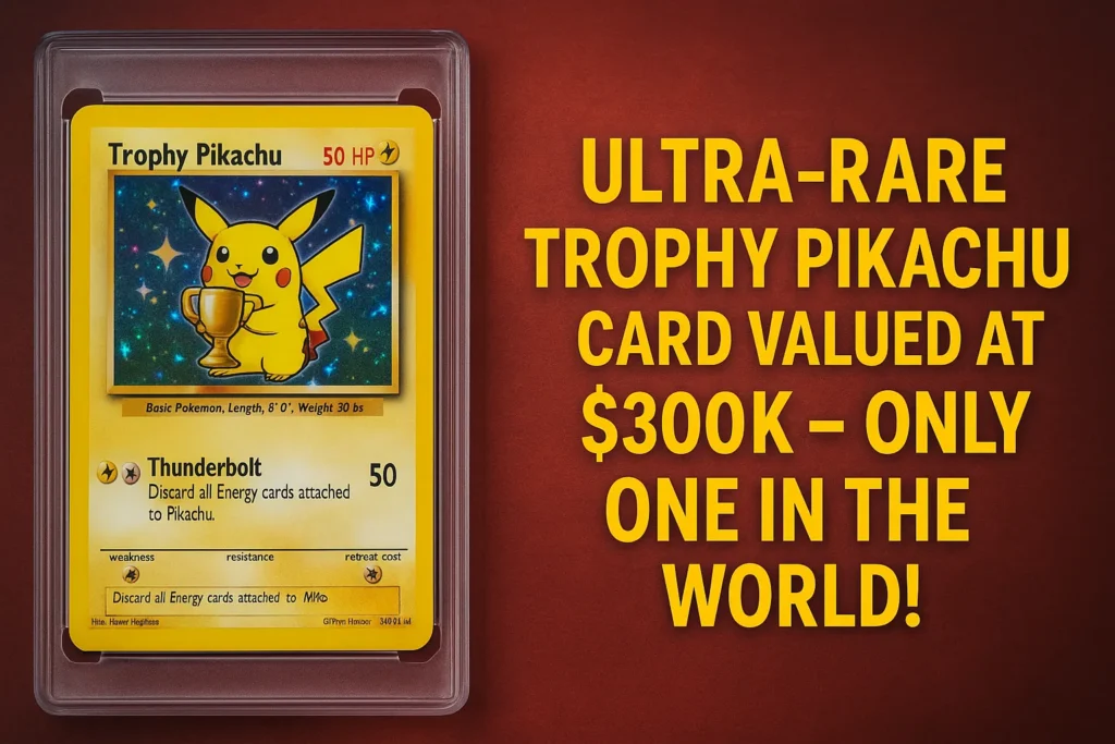Ultra-Rare Trophy Pikachu Card Valued at $300K – Only One in the World!